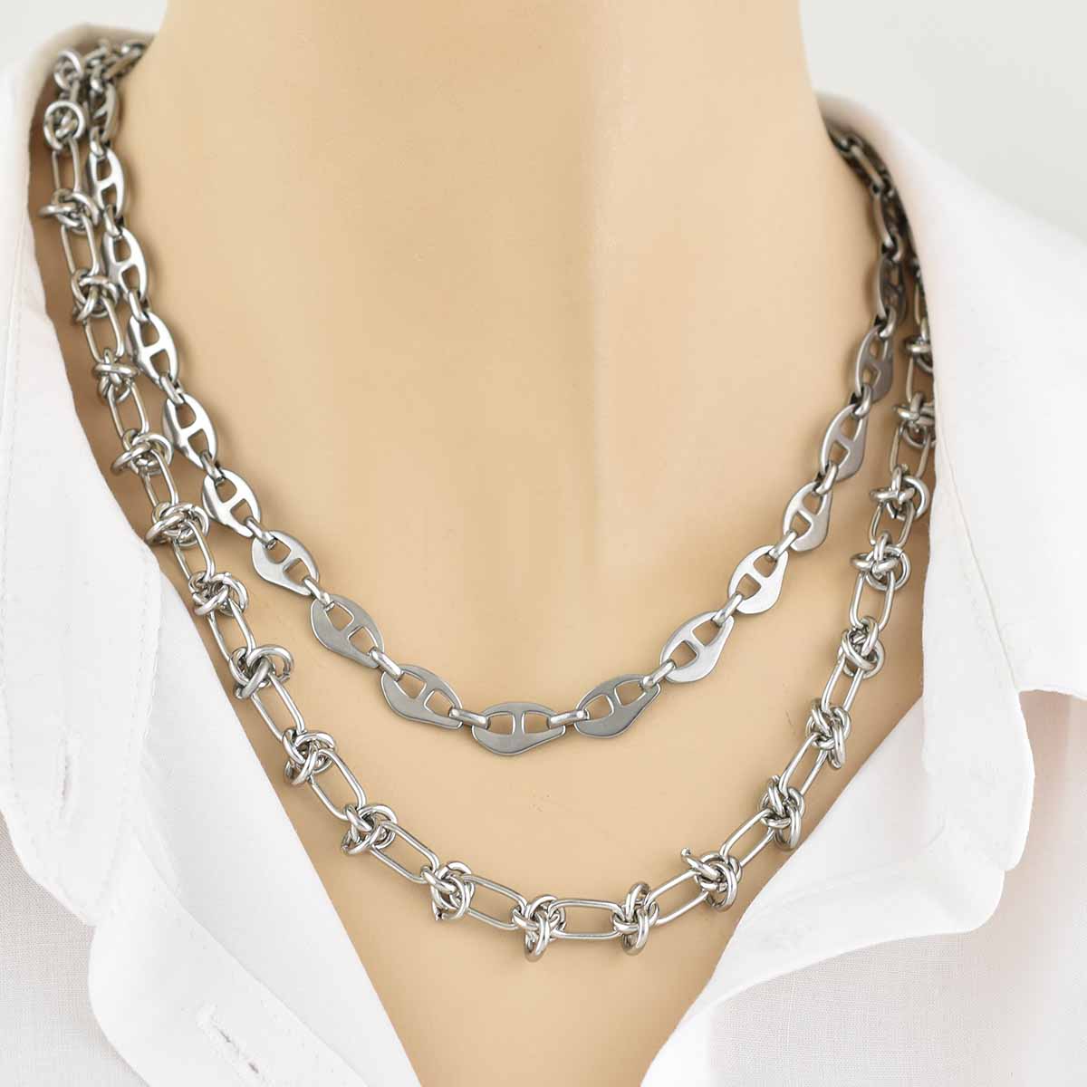 Noelia Chain Silver 8MM Αλυσίδα λαιμού από ανοξείδωτο ατσάλι 316L